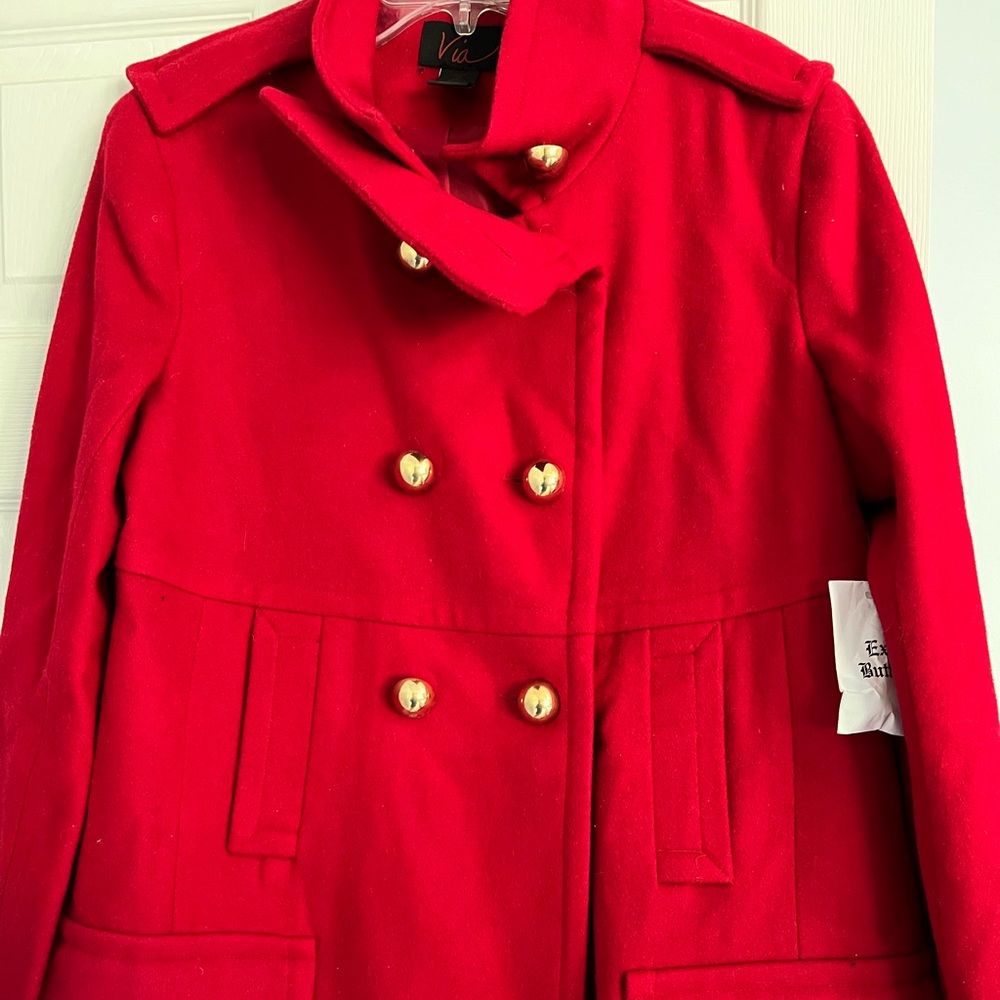 NWOT Via Wool Coat